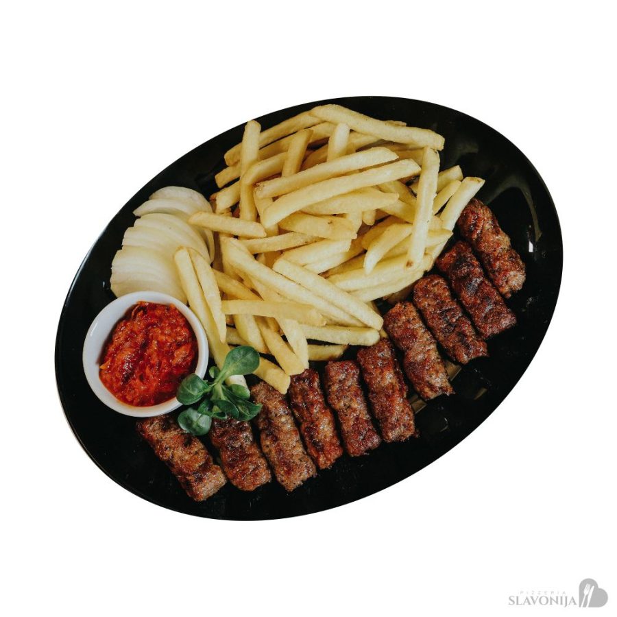 Ćevapi veliki i prženi krumpirići